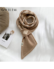 (귈림) 체크 양면 니트타이 머플러(GAWAC014P)