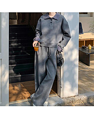 (귈림) (2종SET)캐주얼 카라 티셔츠+와이드 팬츠(G5WSE401P)