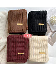 (귈림)[1+1] 단색 니트 워프 머플러(G4FAC021P)