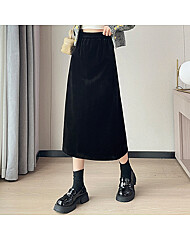 (귈림) H라인 벨벳 뒷트임 밴딩 스커트(G5WSK013P)