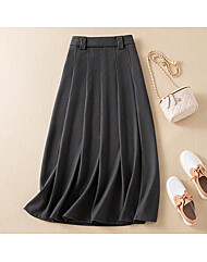 (귈림) A라인 앞플리츠 울터치 롱 스커트(G5WSK015P)