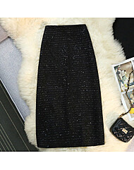 (예쎄) 스팽글 백슬릿 미디엄 스커트(S3WSK001A)
