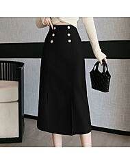 (예쎄) 소프트 모직 금장버튼 스커트(S4WSK003A)