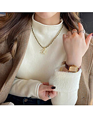 (예쎄) 도톰 융기모 목폴라 이너 니트티(S4WTS003A)