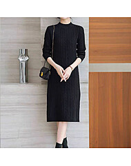 (예쎄) 반목 꽈배기 케이블 니트 롱원피스(S4WOP030A)