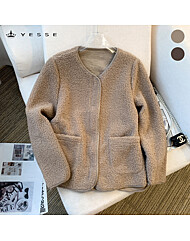 (예쎄) 브이넥 양털 집업 점퍼(S3WJP009A)