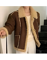 (예쎄) 루즈핏 카라넥 무스탕 숏 코트(S5WCT025A)