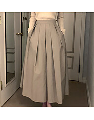 (예쎄) 플레어 맞주름 플리츠 롱 스커트(S5WSK009A)