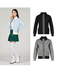 럭스골프 여성 아웃 포켓 배색 방풍 니트 집업 자켓 LB25W814W