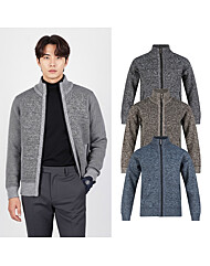 럭스골프 남성 하프넥 기모 집업 니트 가디건 NBE25W703