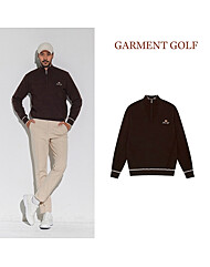 가먼트골프 남성 윈드브레이커 하이넥 풀오버 긴팔 니트 티셔츠 GMKPD304
