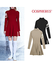 고스피어 GOSPHERES WOMAN SIDE LOGO FLARE KNIT DRESS_PW2WND44