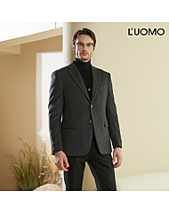 워모 남성 울 캐시미어 블렌딩 퀼팅 재킷 그레이