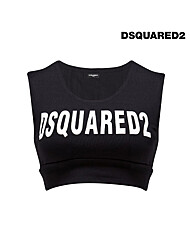 [디스퀘어드2] 여성 백라인 에어슬림 브라탑 블랙