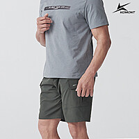 [코몽트] 남성 5부 기본밴딩 카고 팬츠 카키