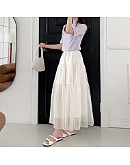 [엔소아] 레일리 쉬폰 롱스커트