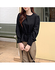 [엔소아] 레나 라운드넥 블라우스