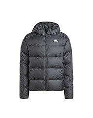 아디다스 에센셜 미드 웨이트 후드 패딩 자켓 블랙 HZ4429