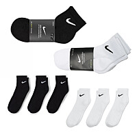 나이키 스포츠 양말 스우시 단목 3PACK 블랙/화이트