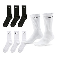 나이키 스포츠 양말 스우시 중목 3PACK 블랙/화이트