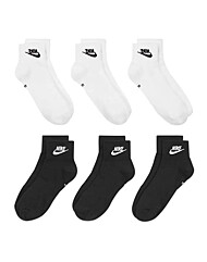 나이키 스포츠 양말 로고크루삭스 단목 3PACK 블랙/화이트