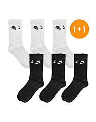 [나이키] 1+1/총6켤레 스포츠 양말 로고크루삭스 장목 3PACK 블랙/화이트