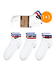 [나이키] 1+1/총6켤레 스포츠 양말 에센셜 단목 3PACK 화이트
