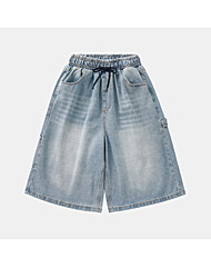 IKALOOK 와이드 카펜터 데님 하프 팬츠 CSPT120