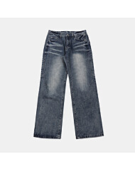 IKALOOK 캐주얼 빅와이드 일자핏 청바지 BJN108