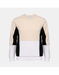 IKALOOK 멀티컬러 캐주얼 배색 맨투맨 TEE106A