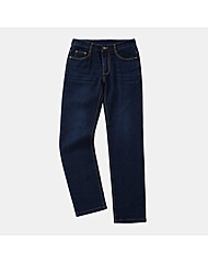 IKALOOK 레귤러핏 스판 기모 진청 데님 팬츠 CJN114