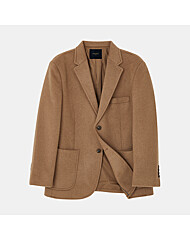 IKALOOK 솔리드 울 모직 버튼 자켓 CJK120