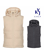 [김영주골프] 남성 코듀로이 조끼 후드탈착 골프 패딩 베스트 KNWMVE66