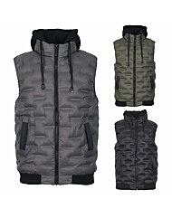 [김영주골프] 겨울 남성 조끼 펀칭누빔 탈착 후드 패딩 베스트 KNWMVE59