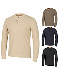 [김영주골프] 봄가을 남성 헨리넥 버튼 럭셔리 라운드 티셔츠 KNFMTS51