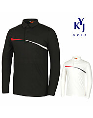 [김영주골프] 남성 겨울 터치기모 스판 태극 골프 티셔츠 KNWMTS59