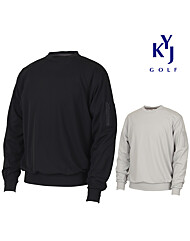 [김영주골프] 봄가을 포켓 지퍼 라운드넥 남성 골프 맨투맨티셔츠 KNSMTS58