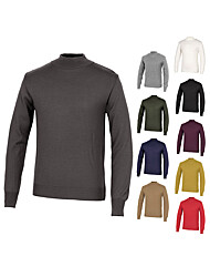 [김영주골프] 가을겨울 모크넥 국내 고급 조직감 울 반목 남성 골프 니트 스웨터 DPFMNT99