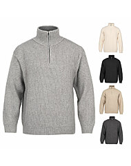 [김영주골프] 겨울 하이넥 하찌 스웨터 하프 집업 남성 골프 니트 DOWMNT45