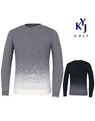 [김영주골프] 가을겨울 그라데이션 비스코스 캐주얼 골프웨어 남성 니트 DOFMNT26