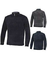 [김영주골프] 겨울 남성 기모 샤크패턴 하프 집업 니트 KNWMNT11