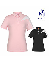 [김영주골프] 여름 코리 기능성 쿨스판 카라 여성 골프 반팔티셔츠 KOSLTS25