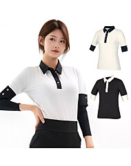 [김영주골프] 여름 엘라핏 투톤 골프 반팔 티셔츠 KNMLTS17