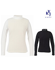 [김영주골프] 겨울 뽀글퍼 방한 스윙 스판 연습장룩 여성 골프 기모 티셔츠 DPWLTS93