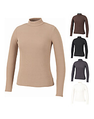 [김영주골프] 가을겨울 가볍고 부드러운 약기모 스판 슬림 이너 여성 반폴라 티셔츠 KPFLTS86