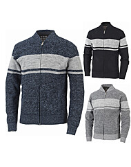 [김영주골프] 겨울 배색라인 니트 스웨터 아우터 남성 집업 가디건 KPWMJP85