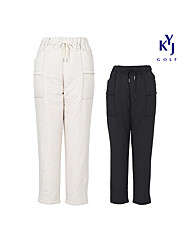 [김영주골프] 겨울 절개주머니 패디드 방한 여성 슬림 패딩바지 DPWLPT44