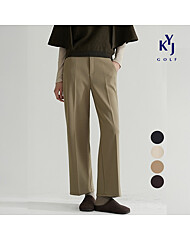 [김영주골프] 겨울 소프트 기모 스판 골프바지 여성 와이드밴딩 슬랙스 DPWLSL02