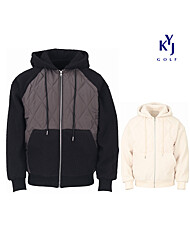 [김영주골프] 겨울 뽀글이 퀄팅 패딩 후리스 남성 후드 집업 점퍼 DPWMJP90