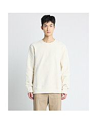 [DIEMS]사선 조직 맨투맨 티셔츠_아이보리 (세미오버핏)-DATSU10454A